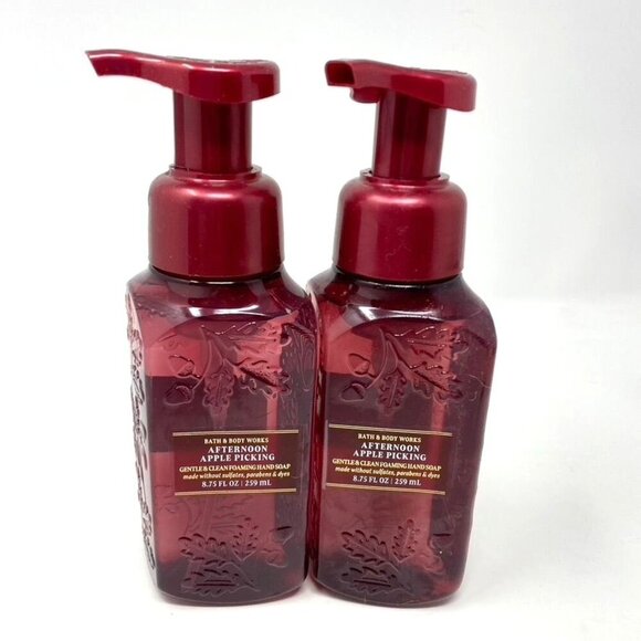 Bath & Body Works Afternoon Apple Picking Foaming Hand Soaps Set Of 2 - Picture 1 of 7